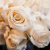 Elegant white rose nosegay bouquet